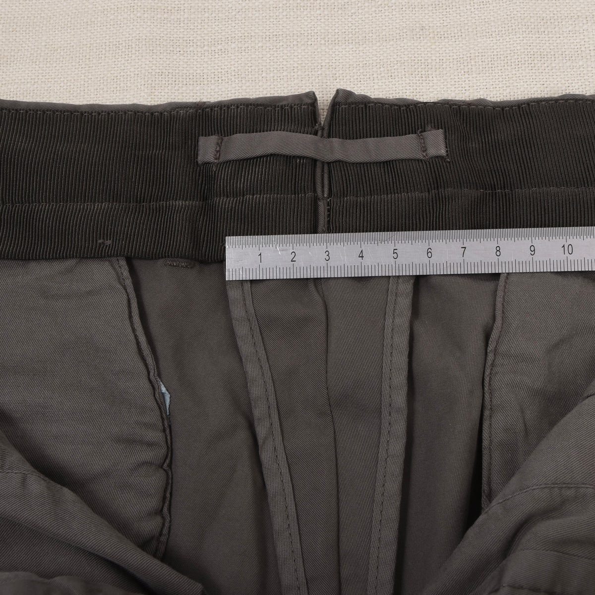 Incotex Royal Batavia High Comfort Hosen Gr. 46 Slim Fit - Grau-Braun