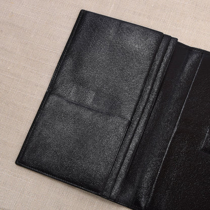 NOS Luxury Leather Travel Wallet Multi Pocket ca. 12cm - Black