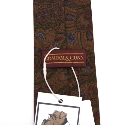 Graham & Gunn Ancient Madder Silk Tie Made in England - Paisley