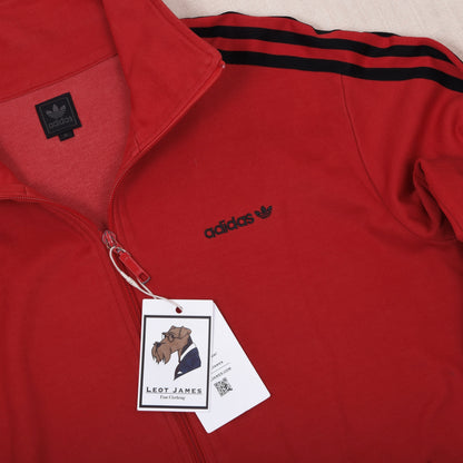 Vintage 2005 Adidas Trainingsjacke Gr. M Baumwolle-Polyester – Rot/Schwarz