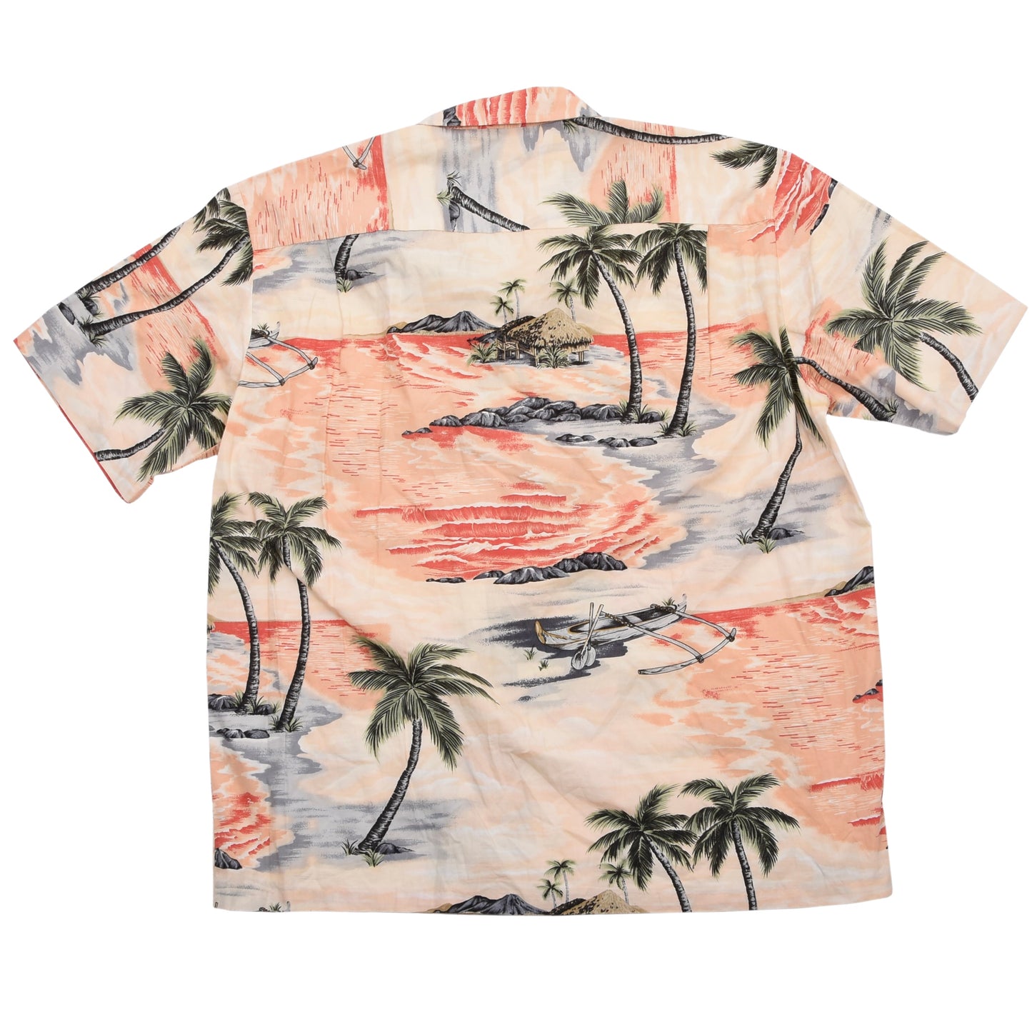 Royal Creations Aloha Shirt Size XL ca. 64cm Made in Hawaii - Palm Print