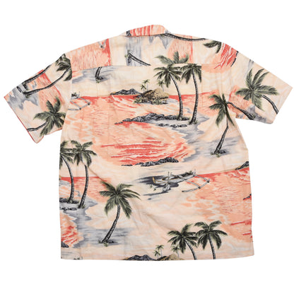 Royal Creations Aloha Shirt Size XL ca. 64cm Made in Hawaii - Palm Print