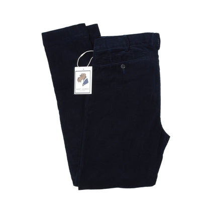 Polo Ralph Lauren Stretch Slim Fit Corduroy Pants W32 L32 Waist ca. 43.5cm - Navy Blue