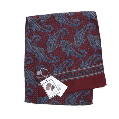 Passigatti 100% Silk Dress Scarf ca. 152cm - Burgundy Paisley