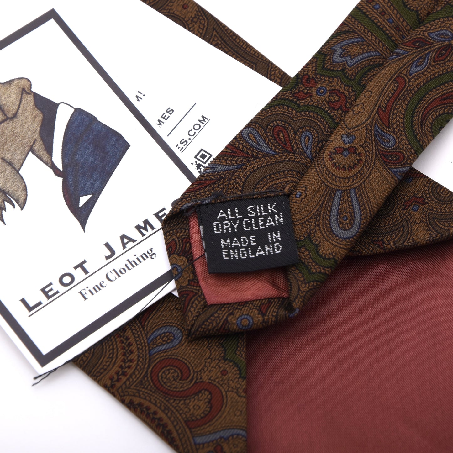 Graham & Gunn Ancient Madder Silk Tie Made in England - Paisley