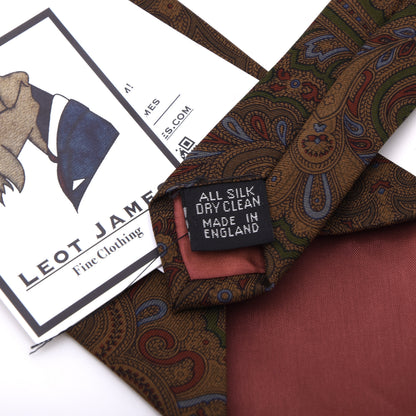 Graham & Gunn Ancient Madder Silk Tie Made in England - Paisley