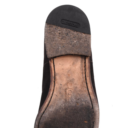 A. Testoni Suede Shoes Made in Italy Size 8 - Chocolate Brown