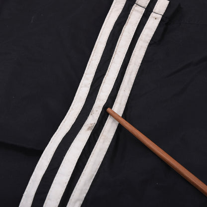 Vintage 80er Adidas Nylon-Regenhose Größe D50 ca. 48cm - Schwarz