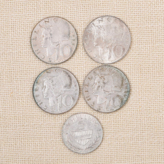 Austrian Schilling Coins .640 Silver