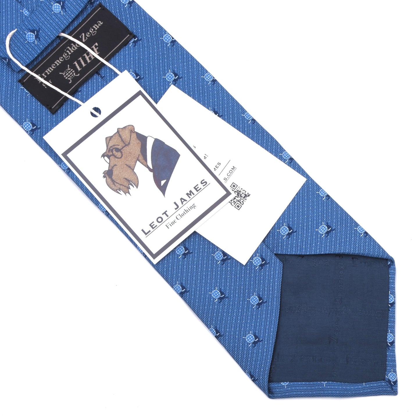 Ermenegildo Zegna for IIHF Hockey Silk Tie ca. 148cm/9.5cm - Blue