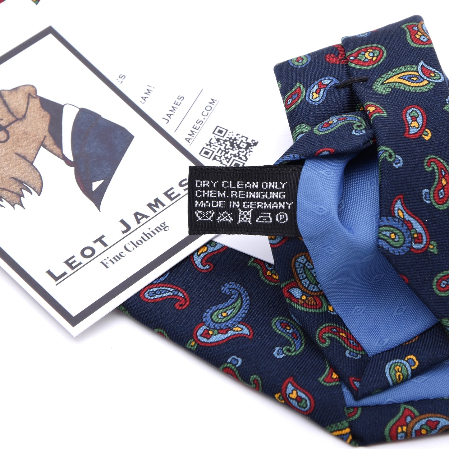 Hemley Seidenkrawatte ca. 148.5cm/7.5cm - Navy Paisley
