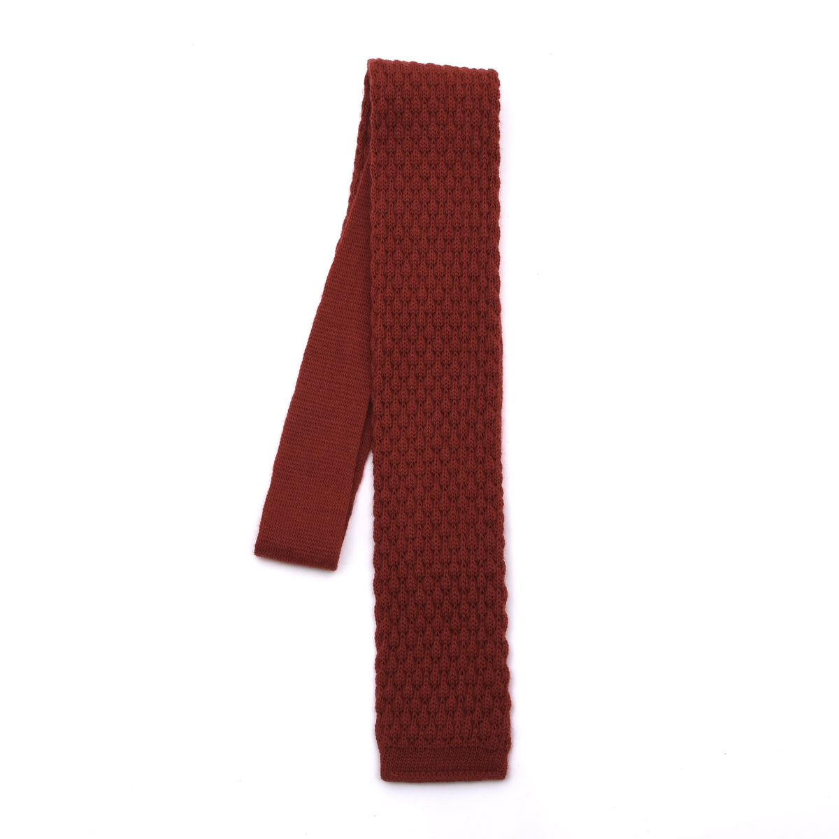 Classic Wolle Strickkrawatte 122cm - Orange