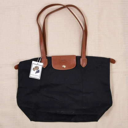 Longchamp Paris Le Pliage "Shopping" Tasche ca. 34cm Made in France - Schwarz