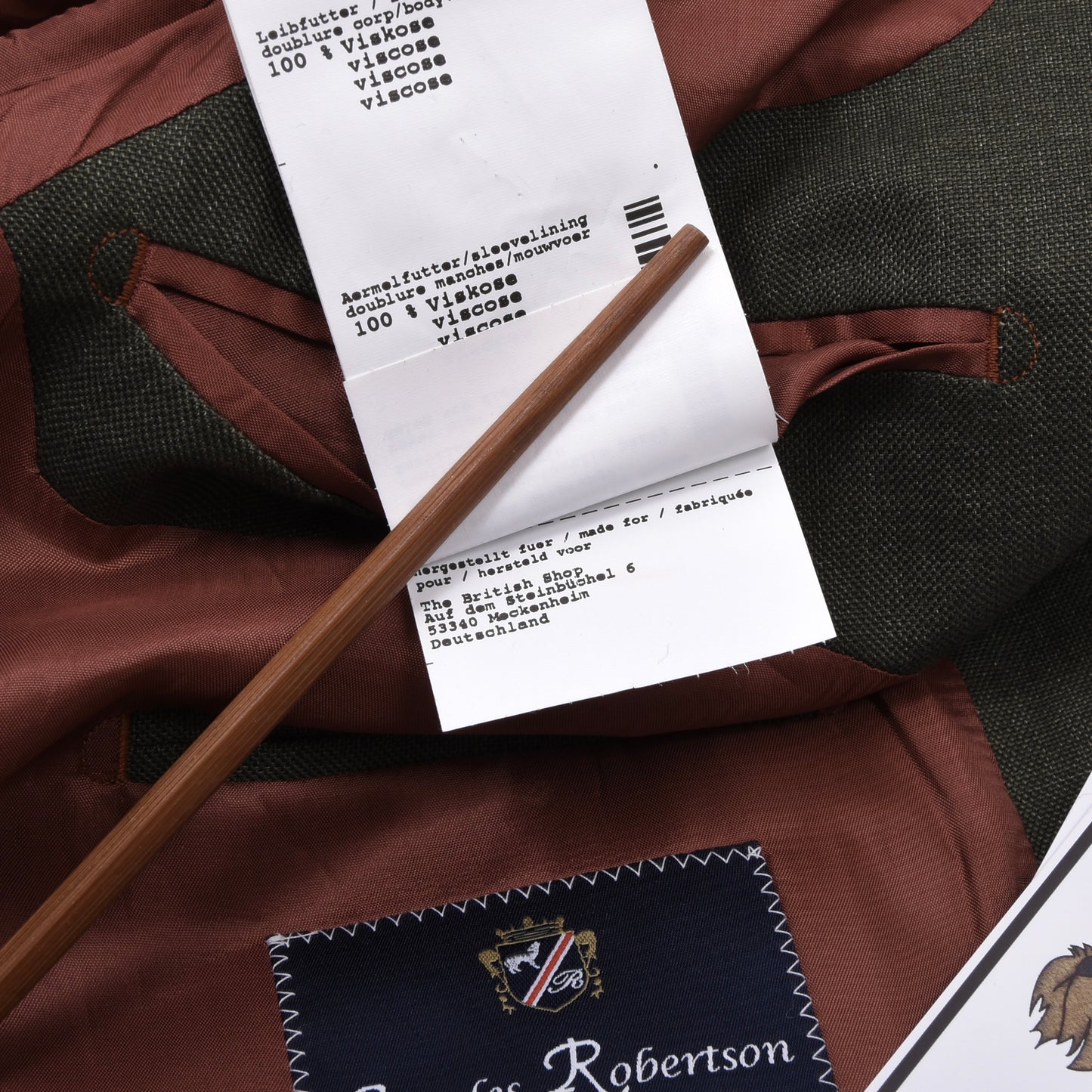 Charles Robertson Leinen-Woll-Jacke Größe 50 Brust ca. 56cm - Grün