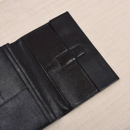 NOS Luxury Leather Travel Wallet Multi Pocket ca. 12cm - Black
