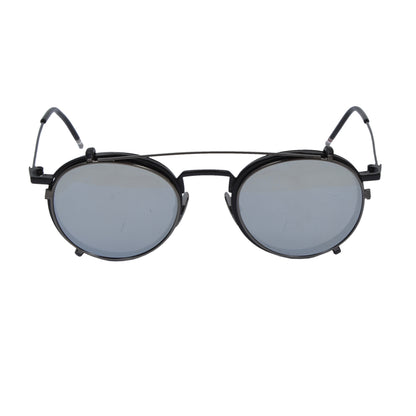 Thom Browne TB710 Frames + Clip-On Mirrored Sunglasses - Black