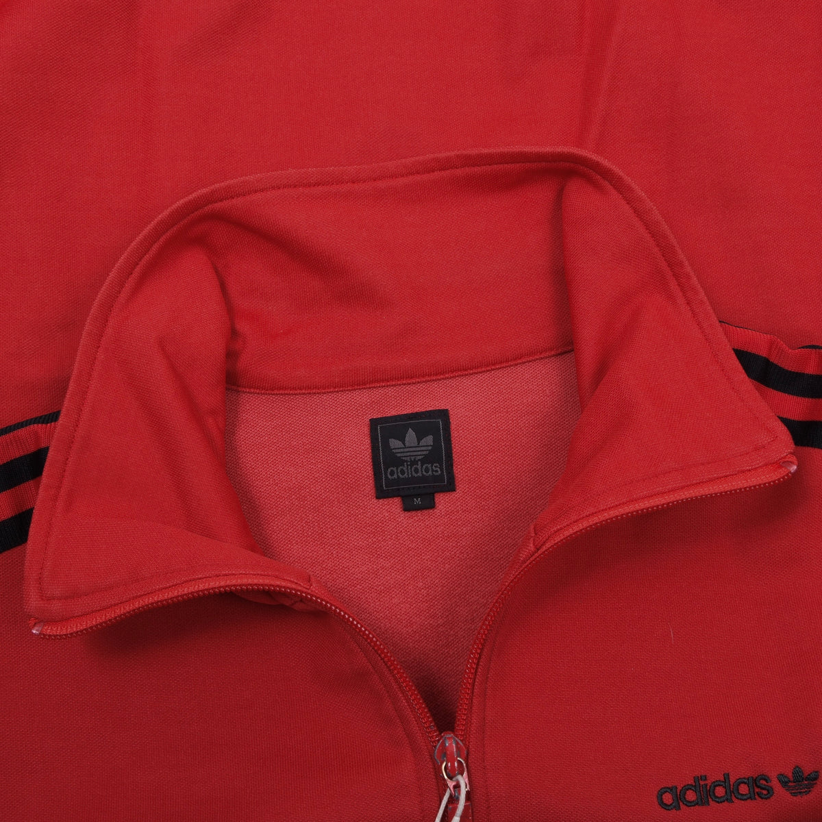 Vintage 2005 Adidas Trainingsjacke Gr. M Baumwolle-Polyester – Rot/Schwarz