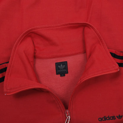Vintage 2005 Adidas Trainingsjacke Gr. M Baumwolle-Polyester – Rot/Schwarz