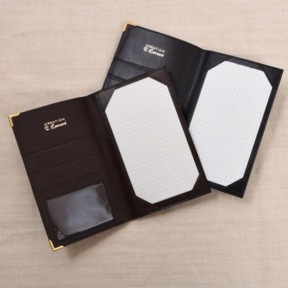 NOS Creation G. Leonard Leather Notepad Wallet - Black