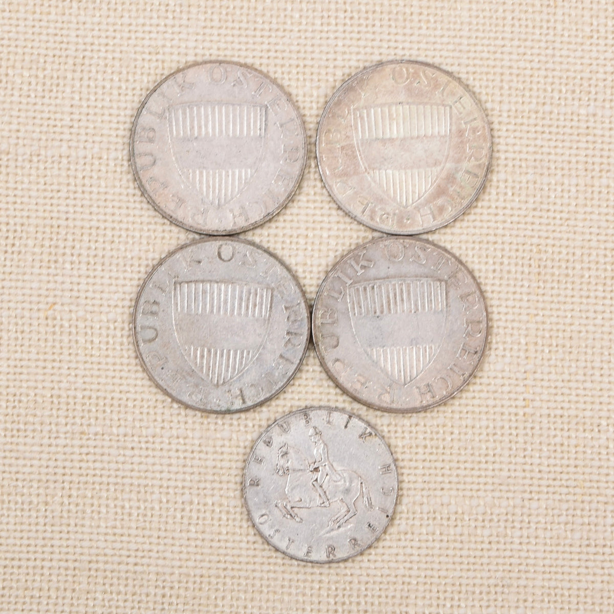 Österreichische Schillingmünzen .640 Silber