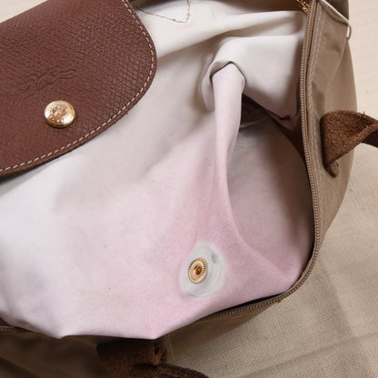 Longchamp Paris Le Pliage „Shopping“ Tasche ca. 37cm – Beige