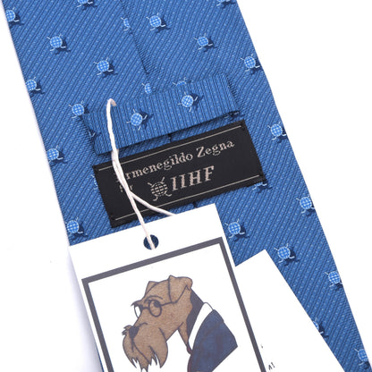 Ermenegildo Zegna for IIHF Hockey Silk Tie ca. 148cm/9.5cm - Blue