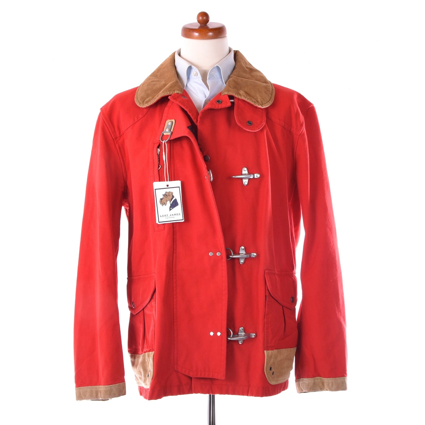 Fay Archive 4 Ganci Feuerwehrjacke, Größe L, Brustumfang ca. 63 cm – Rot