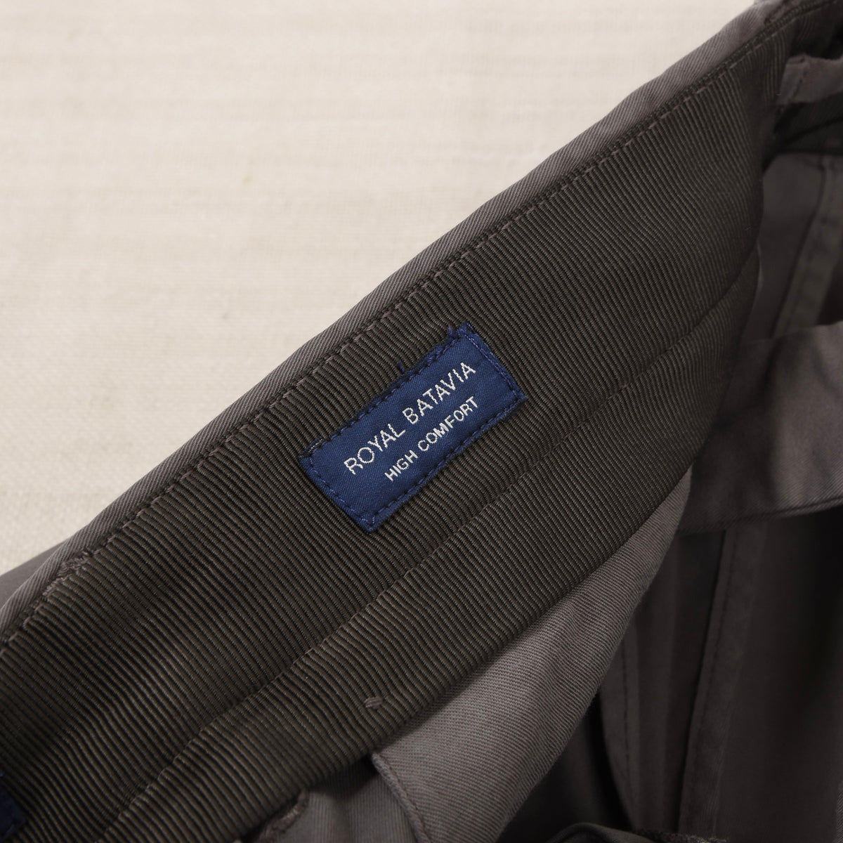 Incotex Royal Batavia High Comfort Hosen Gr. 46 Slim Fit - Grau-Braun
