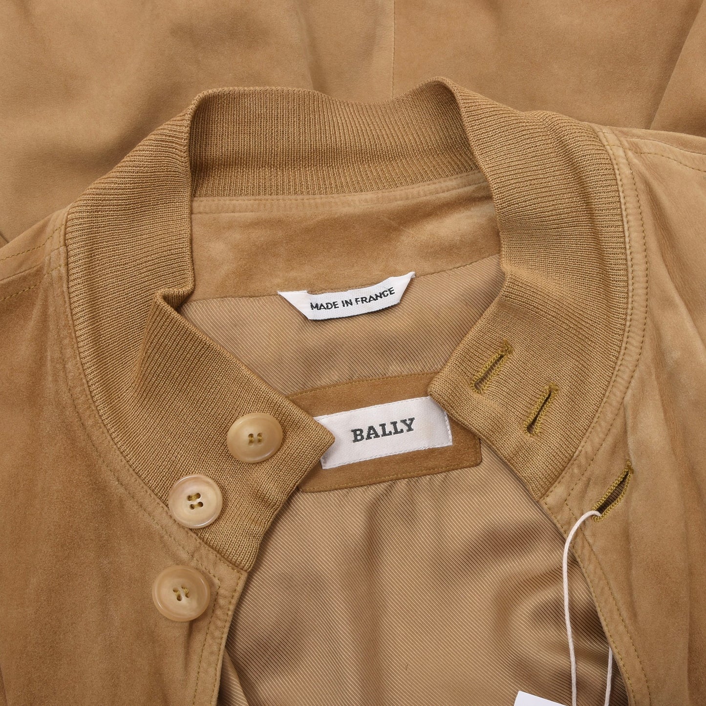 Vintage Bally Wildleder Blouson/Jacke Made in France Größe 50 Brust ca. 61,5cm - Hellbraun