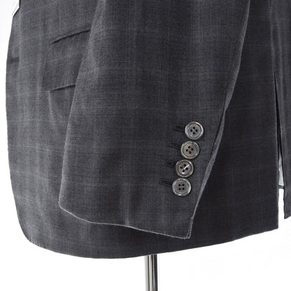 Kiton Napoli 13.2 Micron Wool Suit Size 54  ca. 57.5cm - Grey Plaid