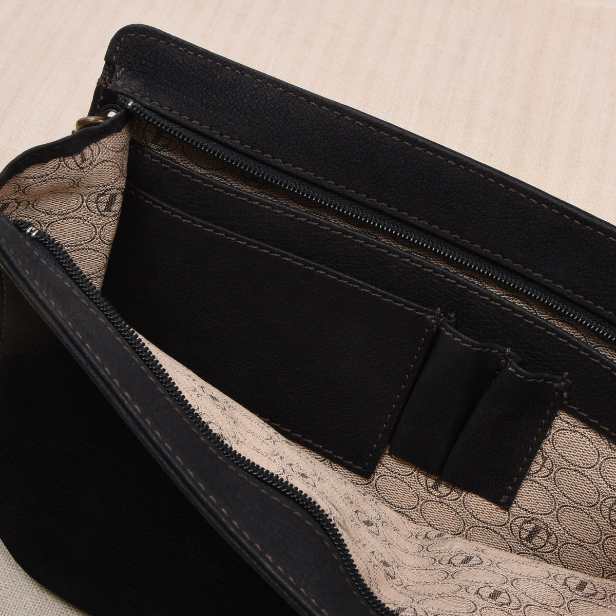 NOS Pakerson Leder Reiseorganizer  ca. 24,5cm - Braun