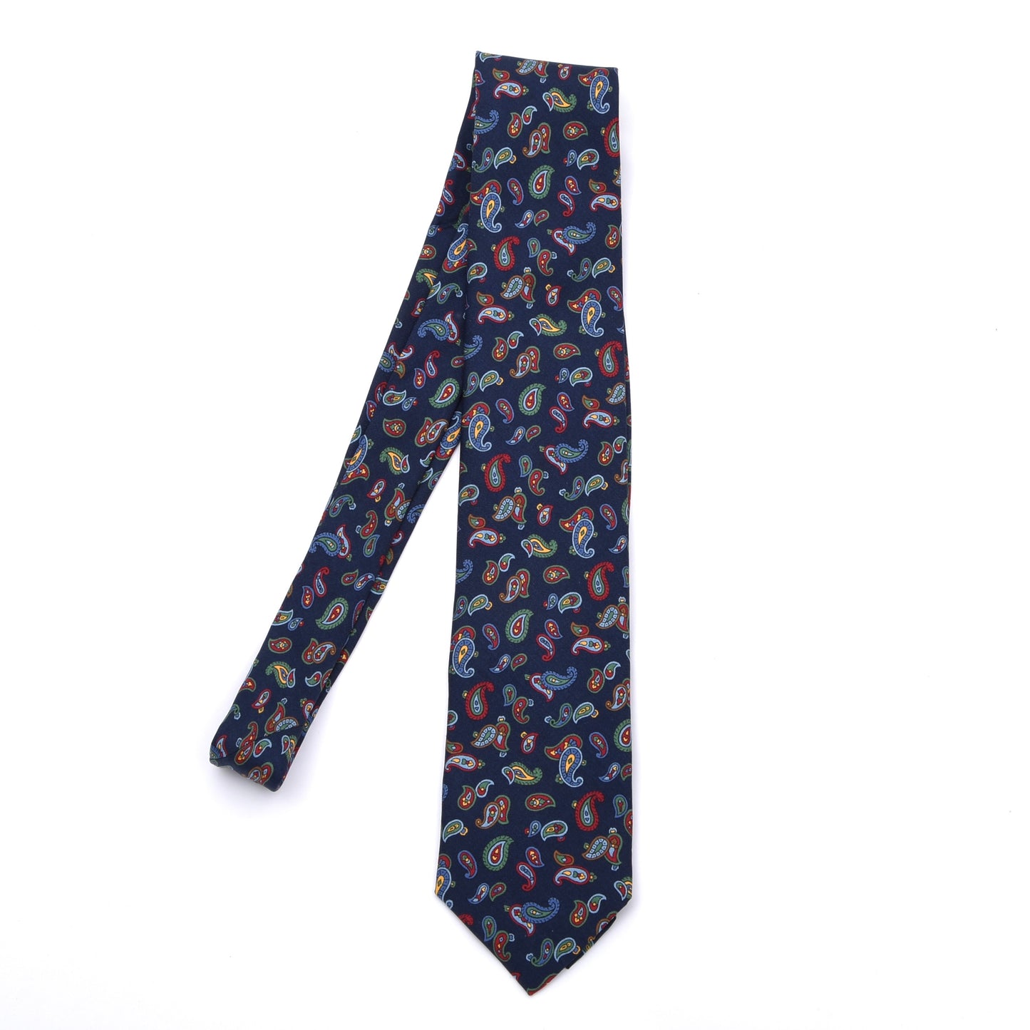 Hemley Seidenkrawatte ca. 148.5cm/7.5cm - Navy Paisley