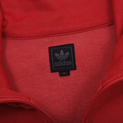 Vintage 2005 Adidas Trainingsjacke Gr. M Baumwolle-Polyester – Rot/Schwarz