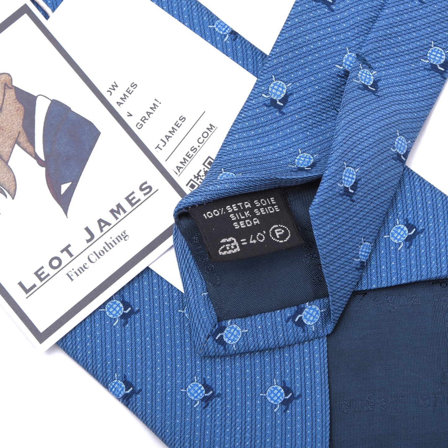 Ermenegildo Zegna for IIHF Hockey Silk Tie ca. 148cm/9.5cm - Blue
