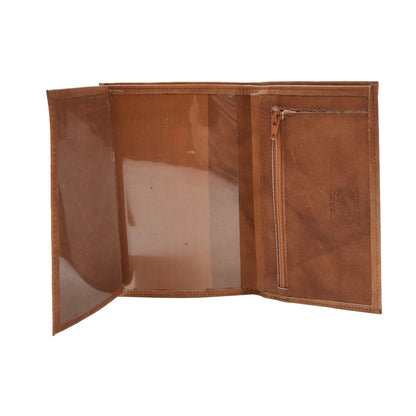 Giudi Leather Travel Wallet - Brown