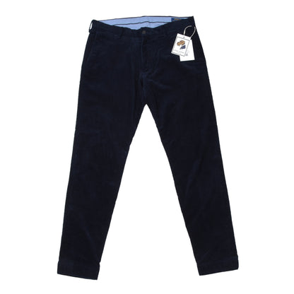 Polo Ralph Lauren Stretch Slim Fit Corduroy Pants W32 L32 Waist ca. 43.5cm - Navy Blue