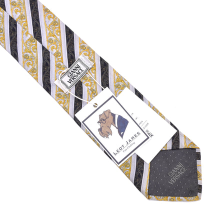 Vintage Gianni Versace Silk Tie ca. 150.5cm/9cm - Gold Barocco