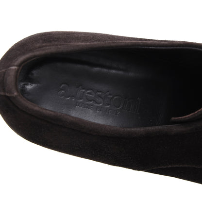 A. Testoni Suede Shoes Made in Italy Size 8 - Chocolate Brown