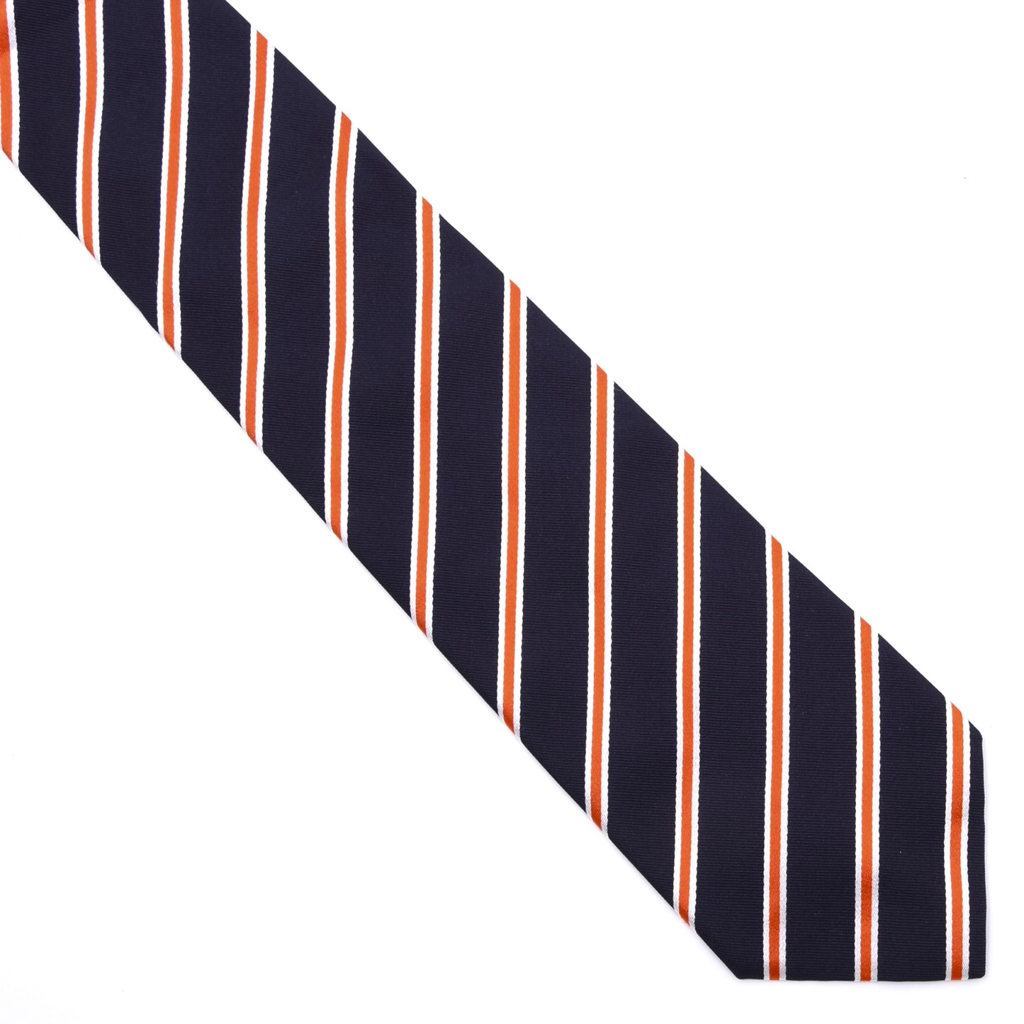 Modesto Bertotto Seidenkrawatte ca. 145,5cm/9,5cm - Navy/Orange gestreift
