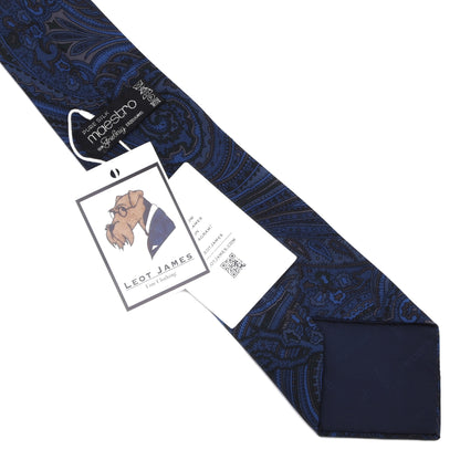 Maestro Ancient Madder Seide Krawatte – Blau Paisley