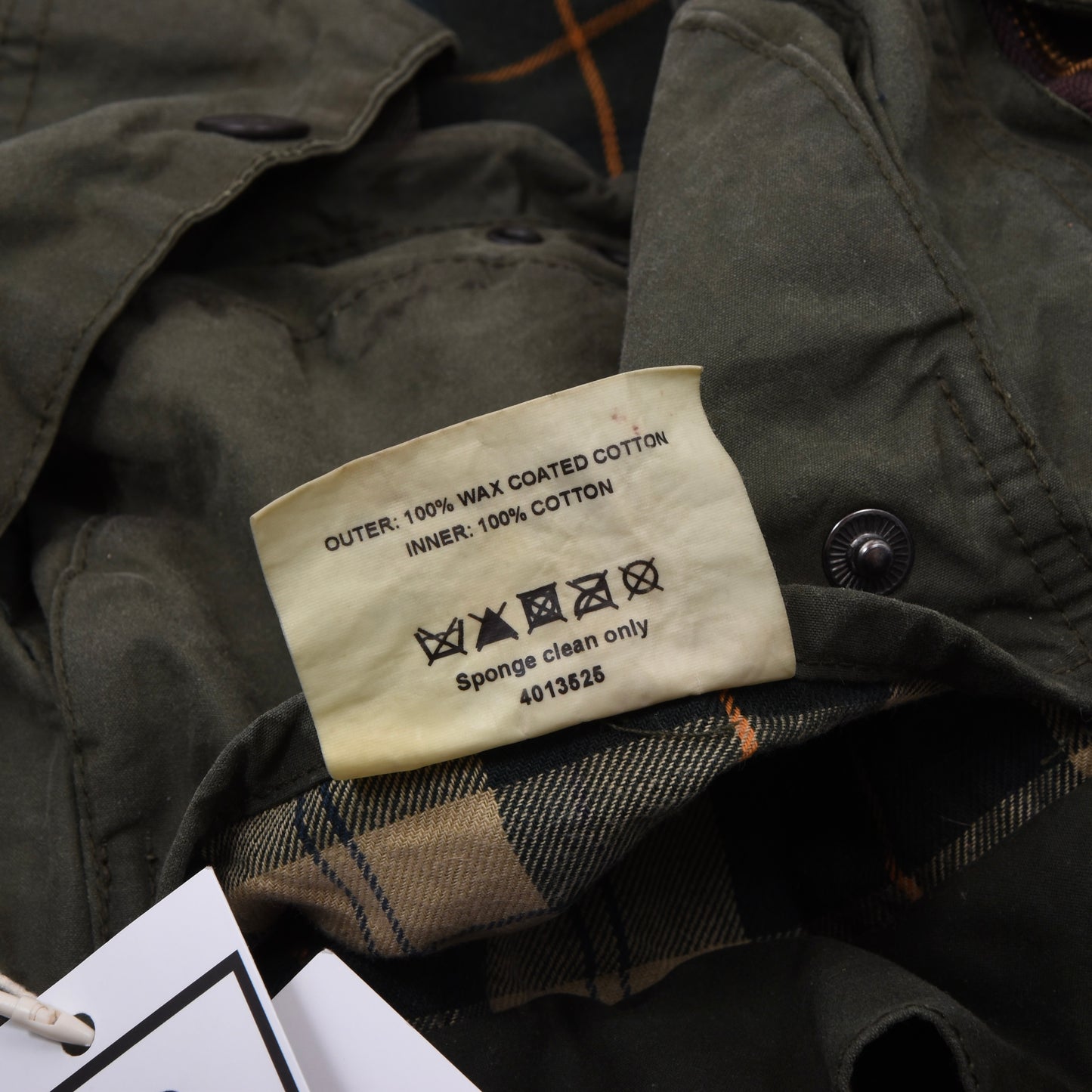 Barbour Beaufort Waxed Jacket Size 42 Chest ca. 61cm - Green
