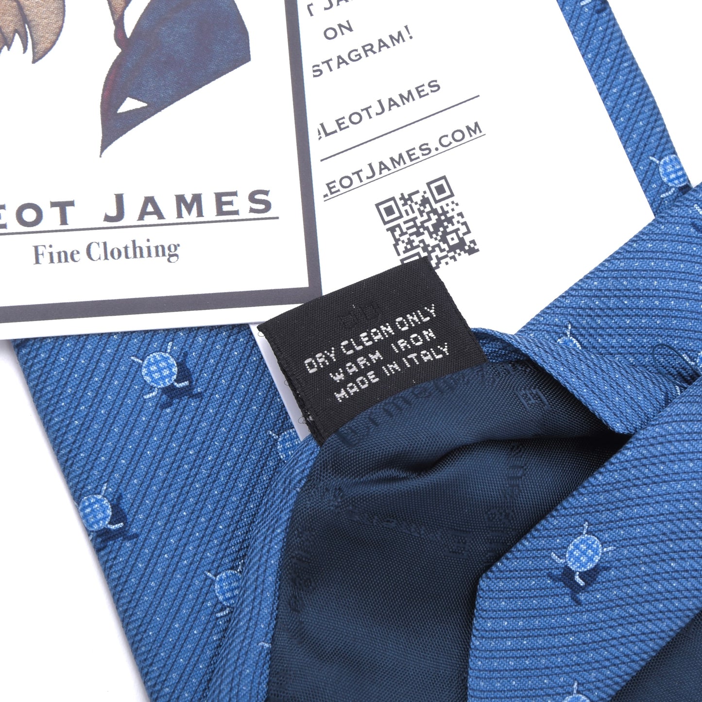 Ermenegildo Zegna for IIHF Hockey Silk Tie ca. 148cm/9.5cm - Blue