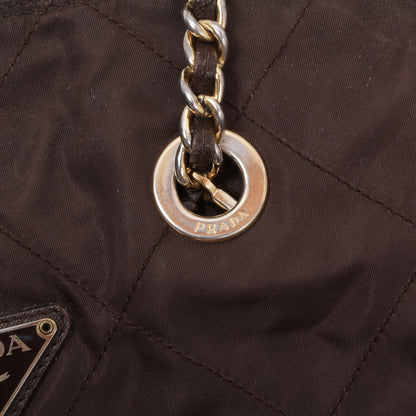 Vintage Prada Milano Quilted Nylon Purse ca. 31cm - Brown