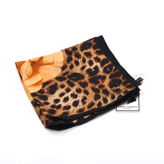 Gai Mattiolo Seide Einstecktuch 47 cm  Made in Italy - Cheetah