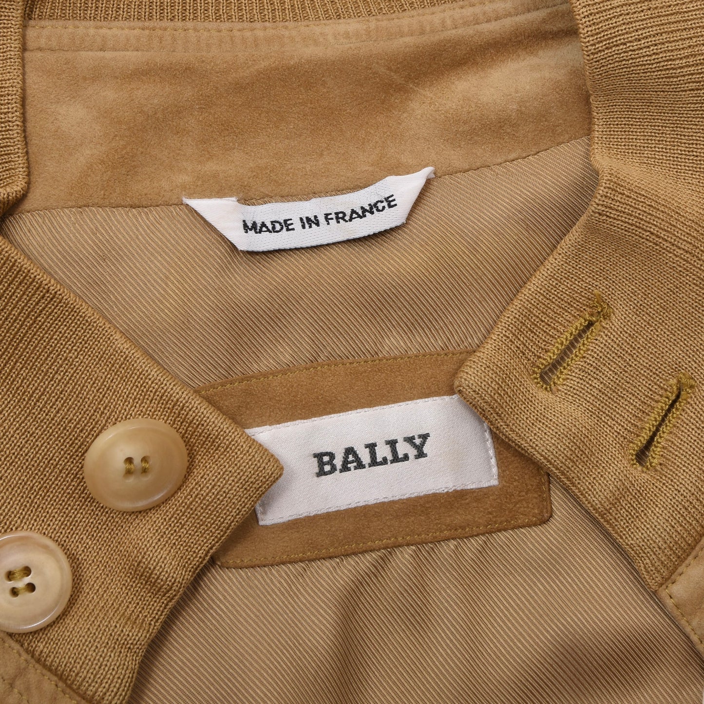 Vintage Bally Wildleder Blouson/Jacke Made in France Größe 50 Brust ca. 61,5cm - Hellbraun