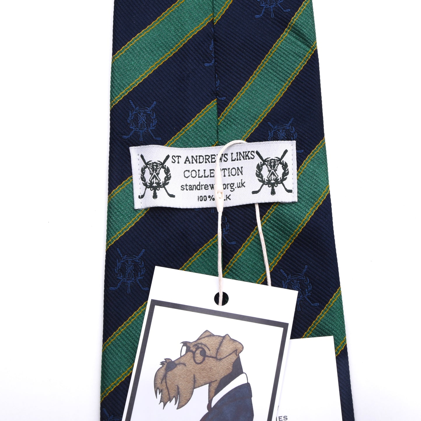 St. Andrews Links Seidenkrawatte ca. 145cm/10.3cm - Blau/Grün