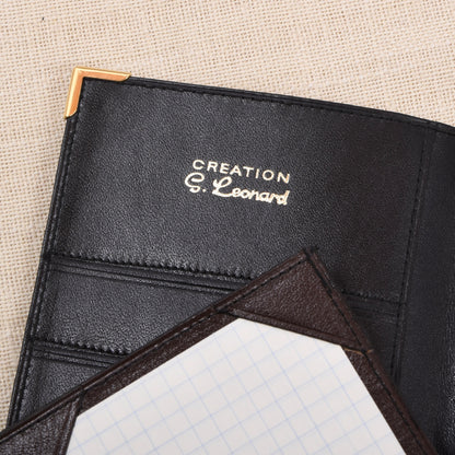 NOS Creation G. Leonard Leather Notepad Wallet - Black