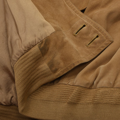 Vintage Bally Wildleder Blouson/Jacke Made in France Größe 50 Brust ca. 61,5cm - Hellbraun