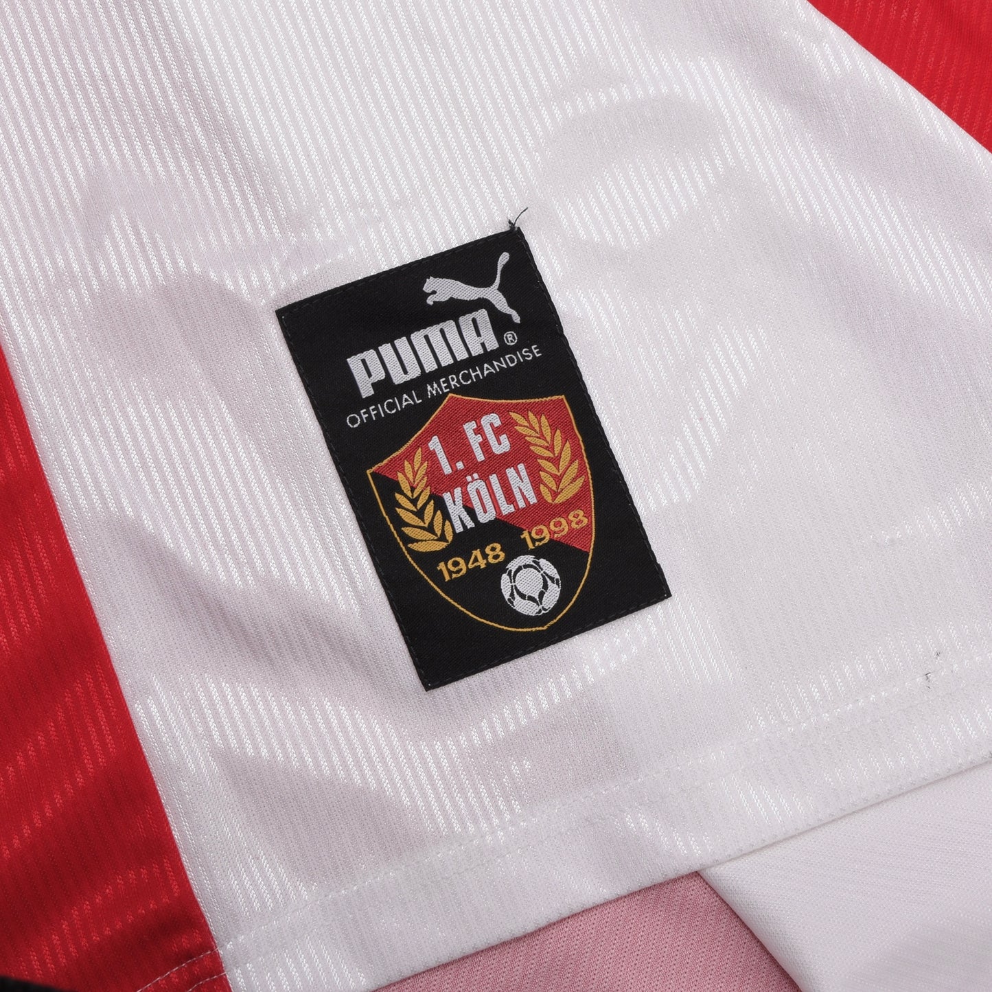 Vintage 1. FC Köln Puma Jubiläumstrikot #9 Polster 1948-1998 Größe XL Brust ca. 57cm