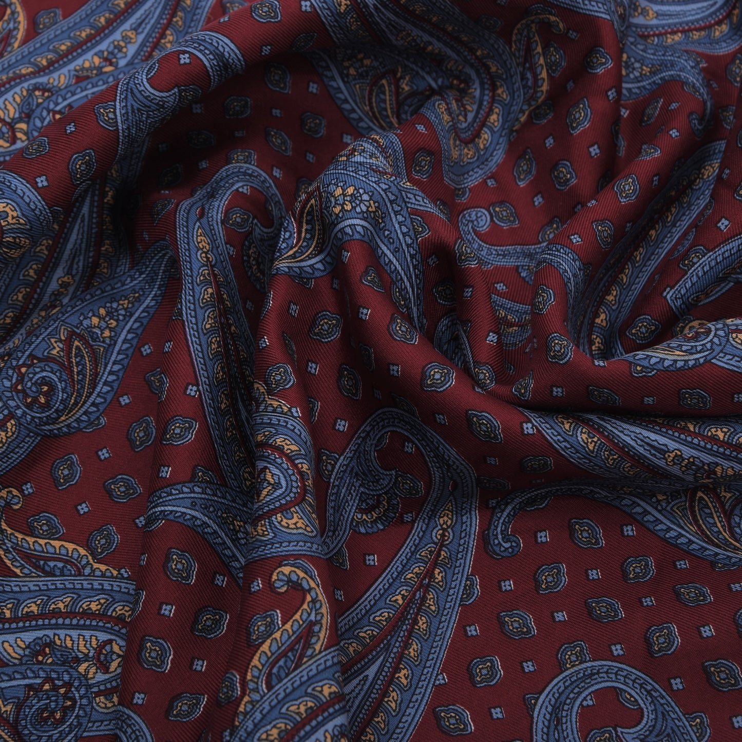 Passigatti 100% Silk Dress Scarf ca. 152cm - Burgundy Paisley